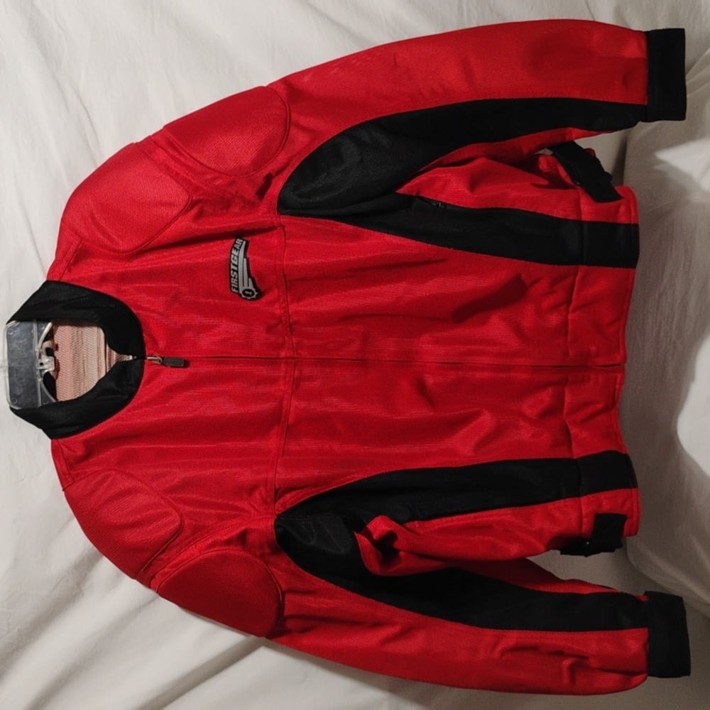 (X-68) SALE! First Gear Padded Hypertex Safety Seam Motorcycle 🏍️ Jacket 2XL